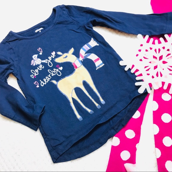 COPY - Gymboree long sleeve winter deer cotton top Sz 3T - Picture 3 of 6